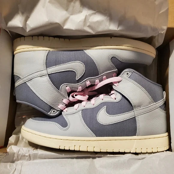 Nike | Shoes | Nike Dunk Hi Retro Prm Color Lt Smoke  display picture 2